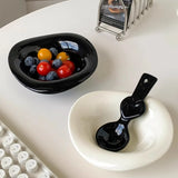 Popxstar Handmade Ceramic Dessert Bowl Solid Color Yogurt Bowl Household High-value Tableware Fruit Salad Breakfast Oat Yogurt Bowl