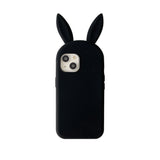 Popxstar  Cute 3D Bunny Rabbit Ear Silicone Phone Case for IPhone 13 14 15 16 Pro Max Japan Ins Funny Cartoon Shockproof Back Cover Case