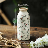Popxstar  Retro Pastoral Ceramic Vase Home Furnished Ice Cracked Flower Pot Decorative Dry Flower Hydroponic Flower Arrangement Device