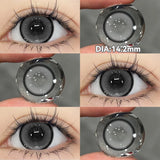 Popxstar  1 Pair Halloween Contact Lenses Beauty Eye Color Lenses Cosplay Pupils Myopia Lens with Prescription Natural Blue Lens