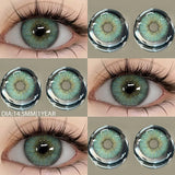 Popxstar Colored Contact Lenses with Prescription Myopia Blue Lenses with Degree Gray Pupils Lens Brown Lenses Fashion Yearly