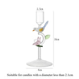 Popxstar  1pc Creative Glass High Footed Light Luxury Romantic Candle Holder Ornament for Home Decoration