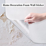 Popxstar White Foam 3D Wall Sticker Thicken Waterproof Self-adhesive XPE Foam Wallpapers For Living Room Bedroom Home Decorative Stickers
