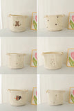 Popxstar INS Cute Baby Diaper Storage Bag Baby Supplies Toys Clothes Storage Bag Cotton Embroidery Multifunctional Mommy Storage Basket