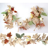 Popxstar Autumn Maples Leaf Pumpkin Berry Garland Fall Mantle Fireplace Decor Thanksgiving Halloween Christmas Farmhouse Harvest Supplies
