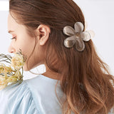 Popxstar Woman  Summer Gradient Flower Hair Claws  Sweet Hair Clips  Hairpins  Girls Hair Crab Clamp Barrettes Hair Accessories