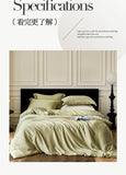 Popxstar  Nordic Silk Bedding Set 4pcs Luxury Lyocell Duvet Cover Set Flat Sheets Set 2 Pillowcases Twin Double Queen Size Bed Linen Set