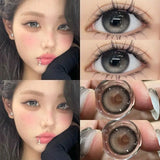Popxstar  1Pair New Colored Contact Lenses for Eyes 0 to -8.00 Degree Brown Natural Eye Lenses Beauty Cosmetics High Quality Lens
