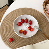 Popxstar 2Pcs/1Pc Ceramic Rabbit Ear Plate Cute Rabbit Ear Plate High-End Dinner Plate Fruit Plate Exquisite Girls Biscuit Plate Home Dessert Plate Suitable for Home Meal Party Dinner Plate Fruit Plate Gift