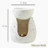 Popxstar  Ceramic Essential Oil Burners Waxes Melt Burners Warmer Tealight Candle Holders Ornament Home Tabletop Decoration Yoga Spa Gifts