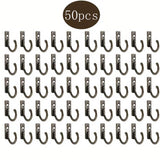 Popxstar Vintage Hooks Wall Hanger Curved Buckle Horn Lock Clasp Hook For Wooden Jewelry Box Furniture Home Decor