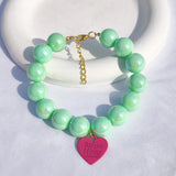Adjustable Oval Shape Pearl Cat Necklace for Small Dogs And Puppies Pet Jewelry Collar for Wedding Party Accessories