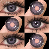 1 Pair Colored Pupils for Eyes Natural Brown Big Eyes Contacts Cosmetics Green Eye Color Lens Gray Lenses for Woman Man