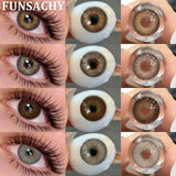 1 Pair Brown Color Contact Lenses for Eyes Big Eyes Natural Lenses Beautiful Pupils Cosmetics Gray Lens Color Women