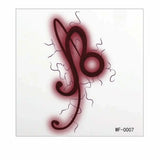 Waterproof Zodiac Signs Temporary Tattoo Virgo Pisces Scorpio the Twelve Zodiac Signs Gothic Chic Symbol Tattoo Cancer Leo Libra