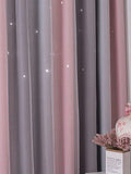 Popxstar Blackout Kids Curtains for Bedroom Thermal Insulated Silver Twinkle Star Curtains for Boys Antique Grommet Top Window Treatment