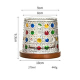 Popxstar  1-4PCS Tumbler Whiskey Glass With Base Crystal Whiskey Glasses Rotating Spinning Wine Brandy Glass Cup Drinkware For Bar Home