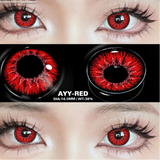 Popxstar Cosplay White Colored Contact Lenses 2pcs Crazy Red Contact Lenses Anime Black Eye Lenses Halloween Beauty Makeup Lens