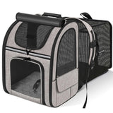 Expandable Pet Carrier Cat Backpack Oxford Mesh Breathable Travel Cat Bags Portable Multi-Function Dog Transport Backpack