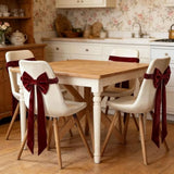 Elegant Red Bow Christmas Decor Burgundy Velvet Bow Tree Topper Large Plush Velvet Enhancing