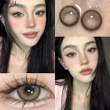 Popxstar Color Contact Lenses with Diopters Korean Eye Contacts Lenses Colorcon Black Lenses High Quality Natural Optical Lenses