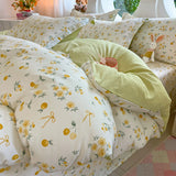 Small fresh pastoral cotton printing four-piece series bed sheet family student dormitory four-piece set