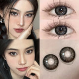 Popxstar 15mm Big Diameter Black Lenses 14.5mm Lenses  Colored Contact Lenses for Eyes Big Eye Lenses Natural Look Lenses