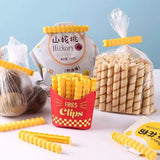 Popxstar French fries sealing clip, refrigerator sticker, magnetic, kitchen storage, home decoration, snack and seasoning sealing clip