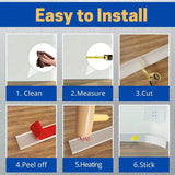 Popxstar Flexible Baseboard Molding Trim, 4 Inch Self-Adhesive Vinyl Wall Base, Peel and Stick Cove Base, Rubber Wall Base