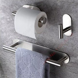 Popxstar Adhesive Toilet Paper Holder Wall Mount For Bathroom Kitchen Silver Gold Black Towel Storage Stand Stainless Steel Tissue Rack