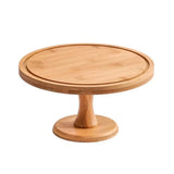 Bread Stand Glass Cover Wooden Cake Stand Vintage Household High Foot Cake Plate Transparent with Lid Butter Box Snacks Storage