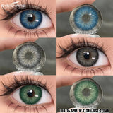 1 Pair Natural Colored Contact Lenses Gray Colorful Lenses Green Contact Yearly Blue Beautiful Pupils Brown Eyes Lenses