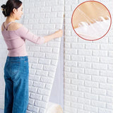 Popxstar 1/3/5/10 M 3D Self-adhesive Wallpaper Stickers 3M Brick Wall Stickers Home Decor Wallpaper for Walls DIY Bedroom Papel De Parede