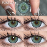 Popxstar  Korea Colorful Contact Lenses Grey Beautiful Pupil Soft Lenses Eye Makeup Blue Lenses Yearly Cosmetics Color EYe