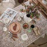 Popxstar Lace Tablecloth Rectangular White Overlay Tea Table Cover Floral Embroidery Vintage for Wedding Outdoor Party Decor Exquisite