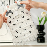 Spring Pet Lace Bowknot Dress Cute Vest Cat Teddy Shirt Dog Dresses for Small Dogs Puppy Clothes
