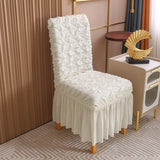 Autumn Winter Thickened Elastic High-end Chair Cover Solid Color Non-slip All-inclusive Dining Table Backrest  Seat Cover