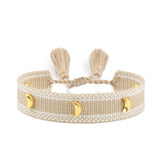 popxstar Hand Woven Bracelets Adjustable Studded Stars Bracelet Fashion Jewelry Gifts