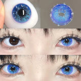 Popxstar 2pcs Cosplay Myopia Color Contact Lenses Anime Diamond Pupil 6months Halloween Cute Eye Circle Lens 14.2mm