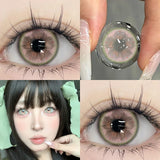 Popxstar 1Pair Colored Contact Lenses Cosplay Red Blue Purple Green Brown Grey Anime Lenses Halloween Beauty Cosmetic for Eye
