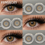 1 Pair Contact Lenses Big Brown Lenses for Eyes Beauty Pupils Comestic Eye Color Len Korean Pupils Makeup Accessoriess