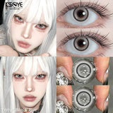 1 Pair New Crazy White Cosplay Lenses Contact Lenses Anime Black Eyes Soft Lenses Halloween Party Contacts Fast Shipping