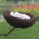 Popxstar 8-25cm Round Rattan Bird Nest Easter Decoration Bunny Eggs Artificial Vine Nest For Home Garden Decor Happy Easter Party Supply