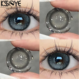 2PCS Contact Lenses Black Pupils Natural Lenses Cosmetic Black Contacts Yearly Big Eye Lenses Black Lenses