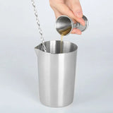 Popxstar  500ml Stainless Steel Stirring Cup Professional Bartender Kit Bar Accessories,Specialty Cocktail Shaker Tin Latta Art Coffee Cup