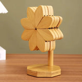 Popxstar  Wooden Windmill Kitchen Mat Creative Foldable Table Decoration and Accessories Heat Resistant Pad Household Coasters Placemats