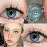 NEW Brown Eye Lens 1 Pair Beauty Purple Contact Lenses for Eyes Myopia Degree Natural Blue Fashion Soft Lens