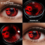 Popxstar  1 Pair yellow cosplay color contact lenses for eyes crazy Halloween cat Eye makeup Role playing Eye cosmetics red lens