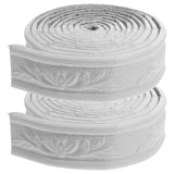 2 Roll 3D Embossed Pattern Wall Trim Skirting Border Sticker Self-adhesive Wall Molding Skirting Line Wallpaper Border Frame