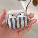 Popxstar  Korea Stripe Earphone Case For Airpods 1 2 3 4 Cover For Airpods Pro 2 2nd Headphone Accessories INS Cute Soft Protection Funda